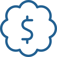 icône d’un signe de dollar dans une bulle